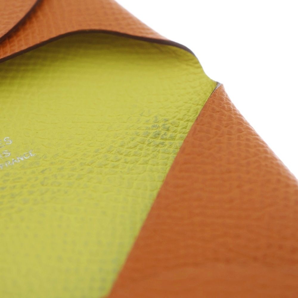 HERMES (エルメス) バスティア 小物入れ コインケース オレンジ ヴォー