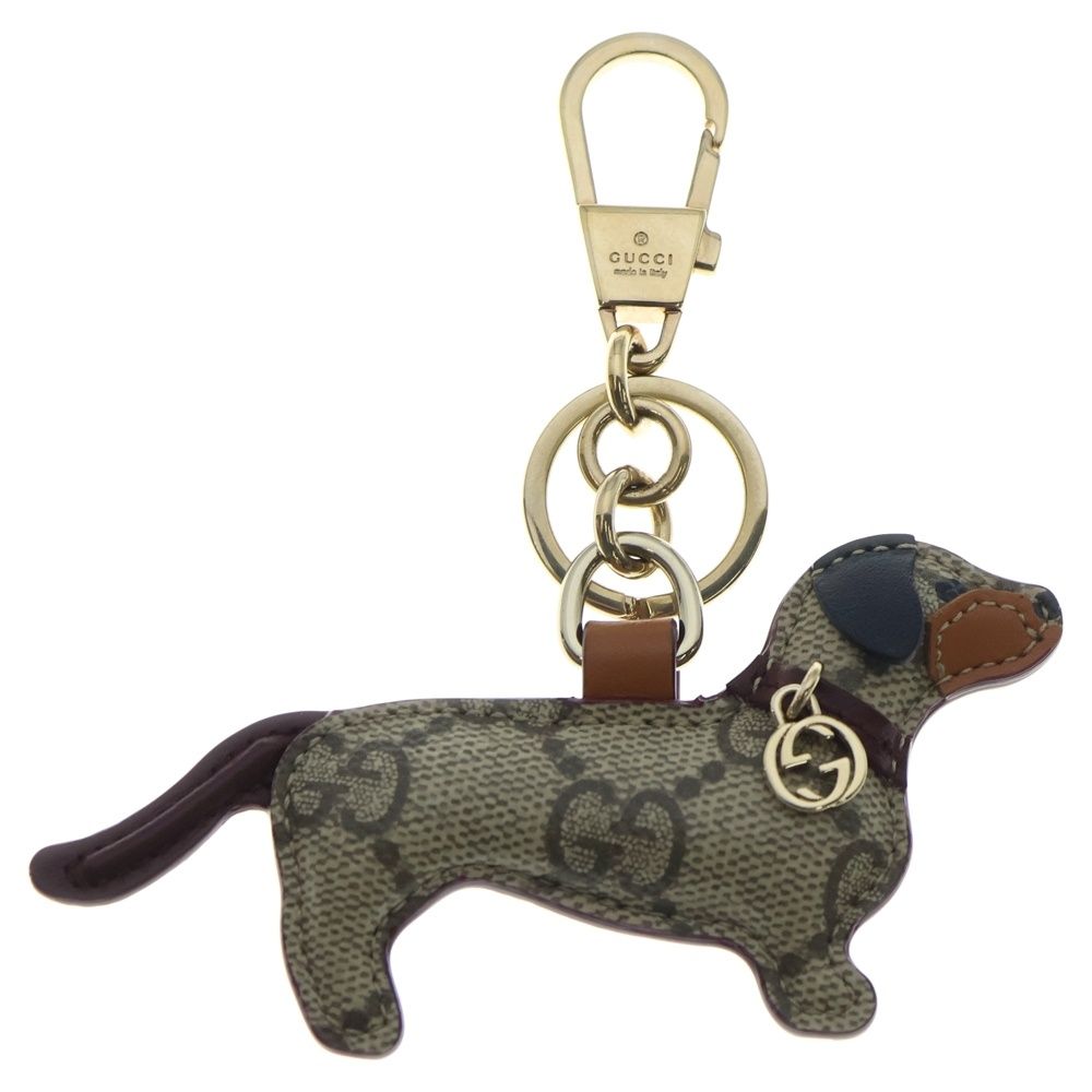 GUCCI (グッチ) ドッグ シェイプ バッグ チャーム キーリング