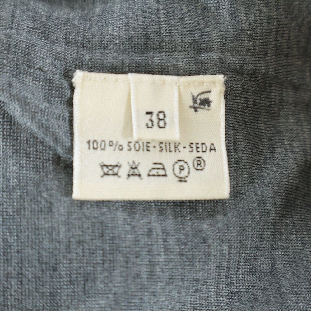 HERMES (エルメス) カットソー ノースリーブ グレー シルク #38 - メルカリ
