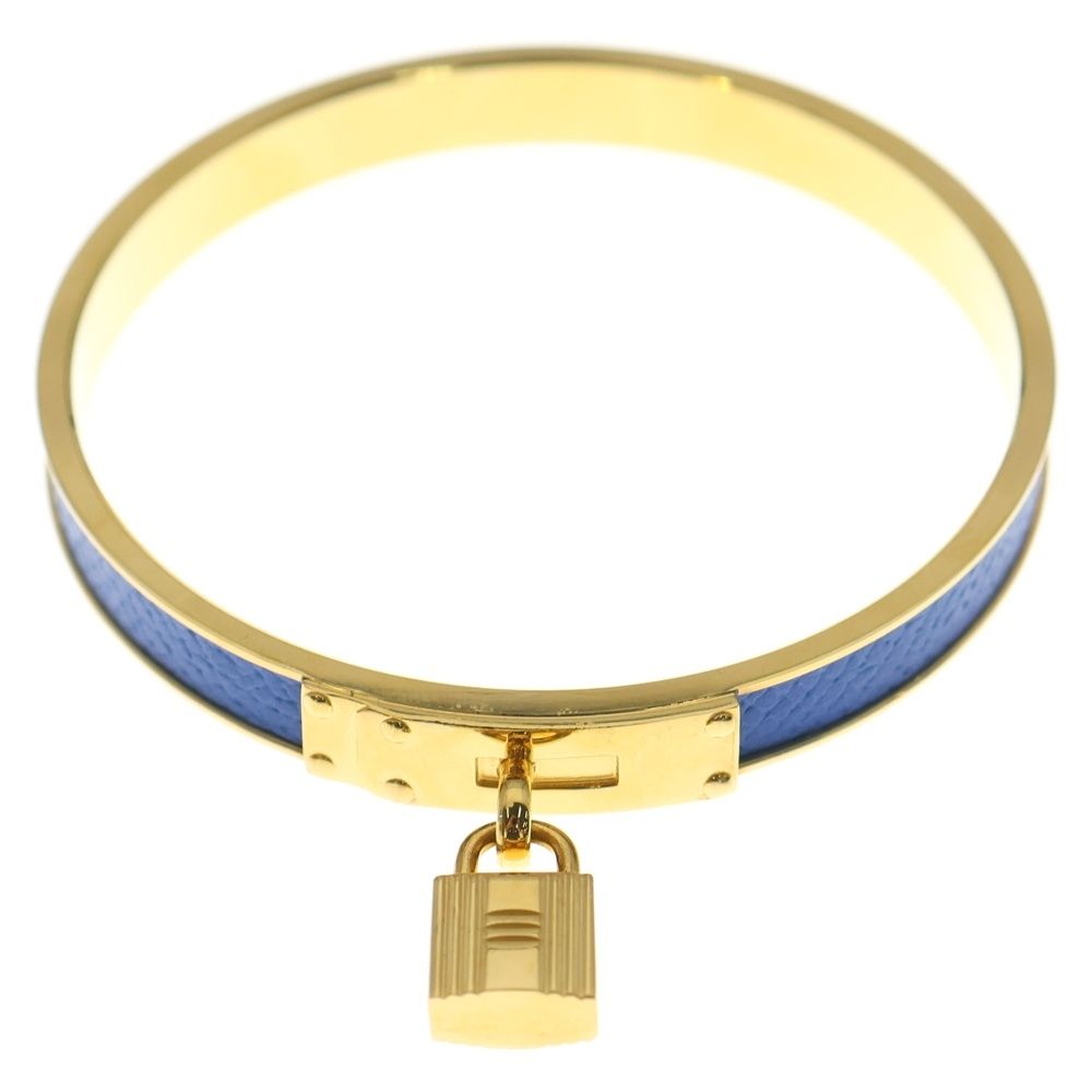 HERMES (エルメス) ケリーバングル ブルー GP ブレスレット ゴールド