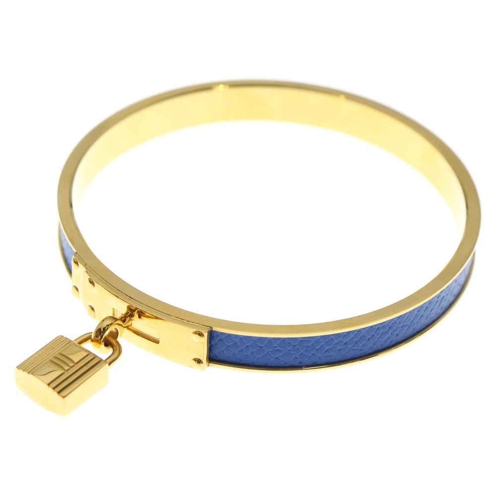 HERMES (エルメス) ケリーバングル ブルー GP ブレスレット ゴールド