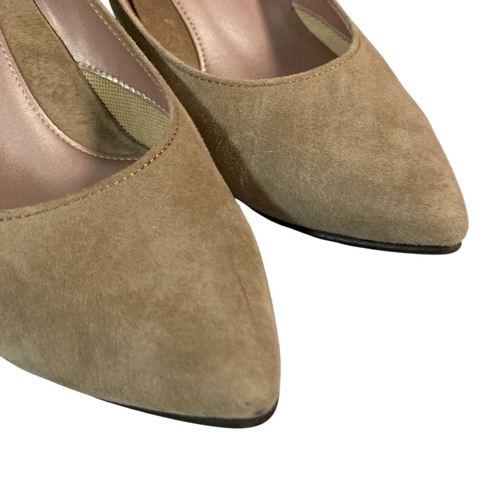 美品 銀座かねまつ MISS SLENDER スウェードパンプス サイズ23cm