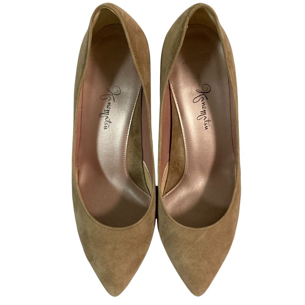 美品 銀座かねまつ MISS SLENDER スウェードパンプス サイズ23cm