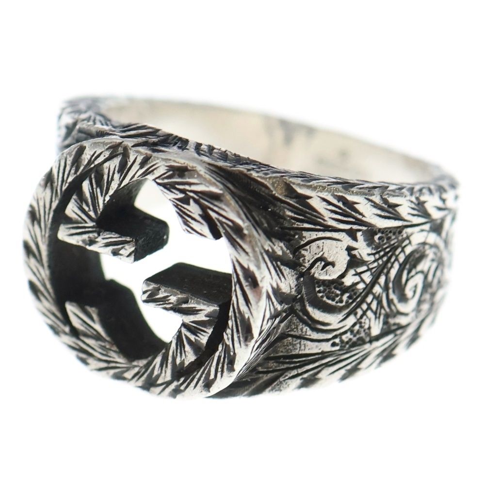 GUCCI (グッチ) アラベスク インターロッキングG リング 指輪 シルバー