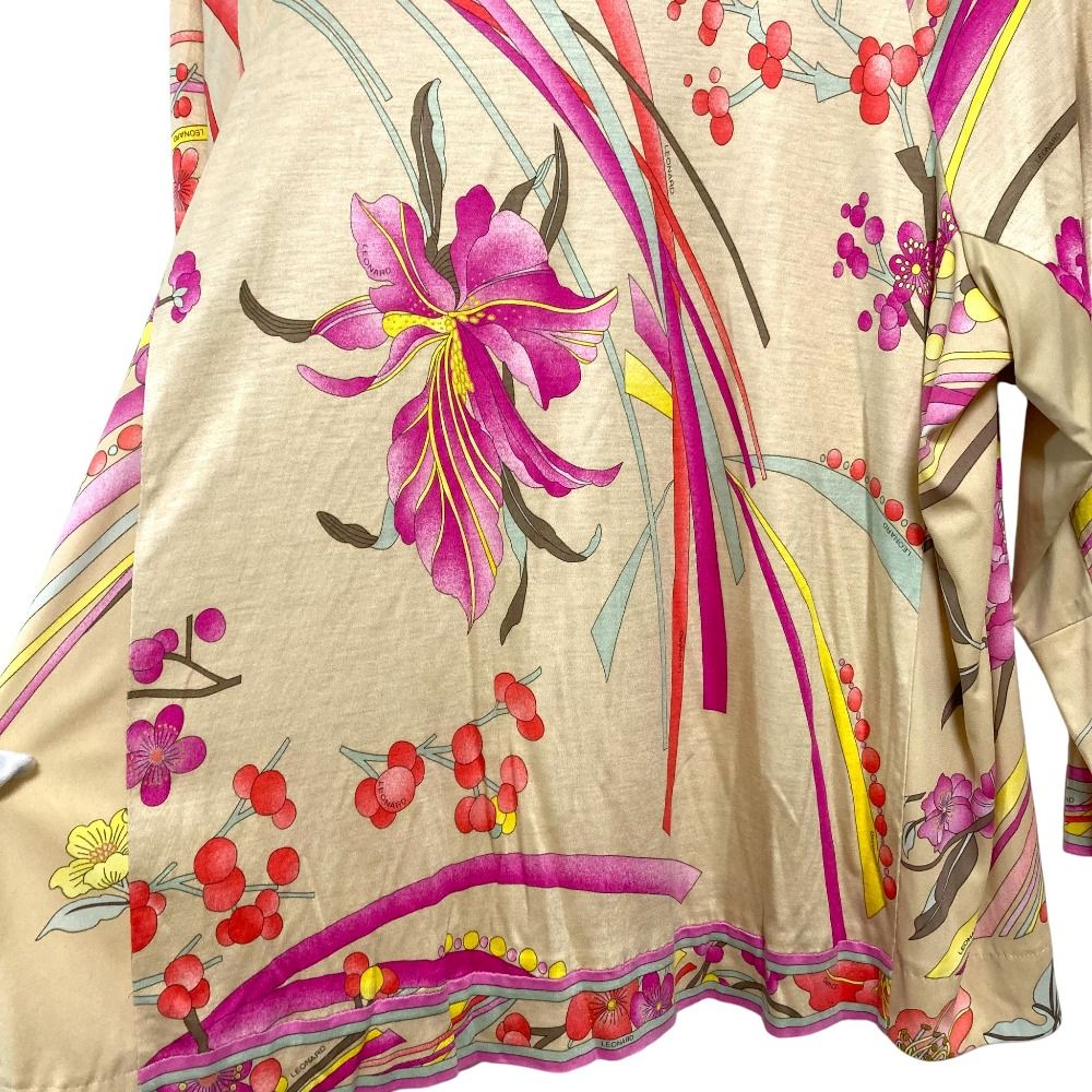 美品 LEONARD FASHION レオナールファッション フラワープリント  