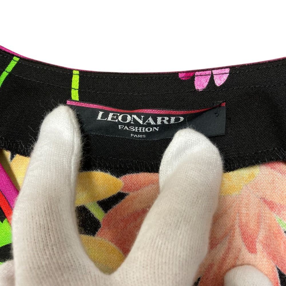 美品 LEONARD FASHION レオナールファッション フラワープリント  