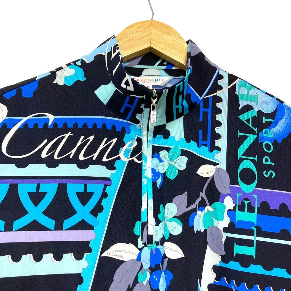 ⭐︎LEONARD SPORT⭐︎フラワープリント ハイネック （42） 良品 LEONARD SPORT レオナールスポーツ フラワープリント ハイネック