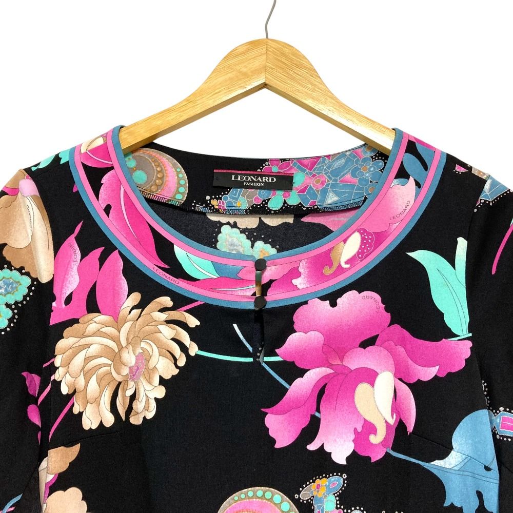 美品 LEONARD FASHION レオナールファッション フラワープリント