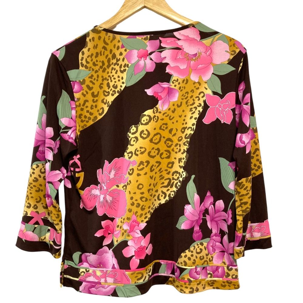 美品 LEONARD SPORT レオナールスポーツ フラワープリント プル  