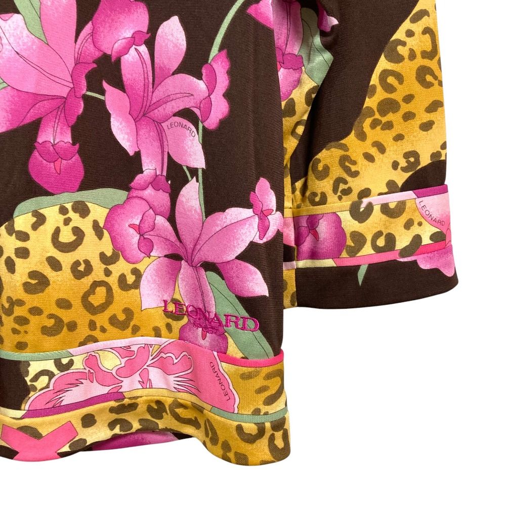 LEONARD SPORT レオナ-ル　(スポーツ） ヴィンテージ　美品！ LEONARD レオナール LEONARD SPORT レオナールスポーツ 総柄 ジップ