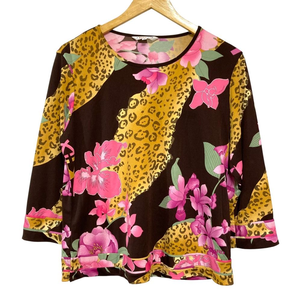 美品 LEONARD SPORT レオナールスポーツ フラワープリント プル