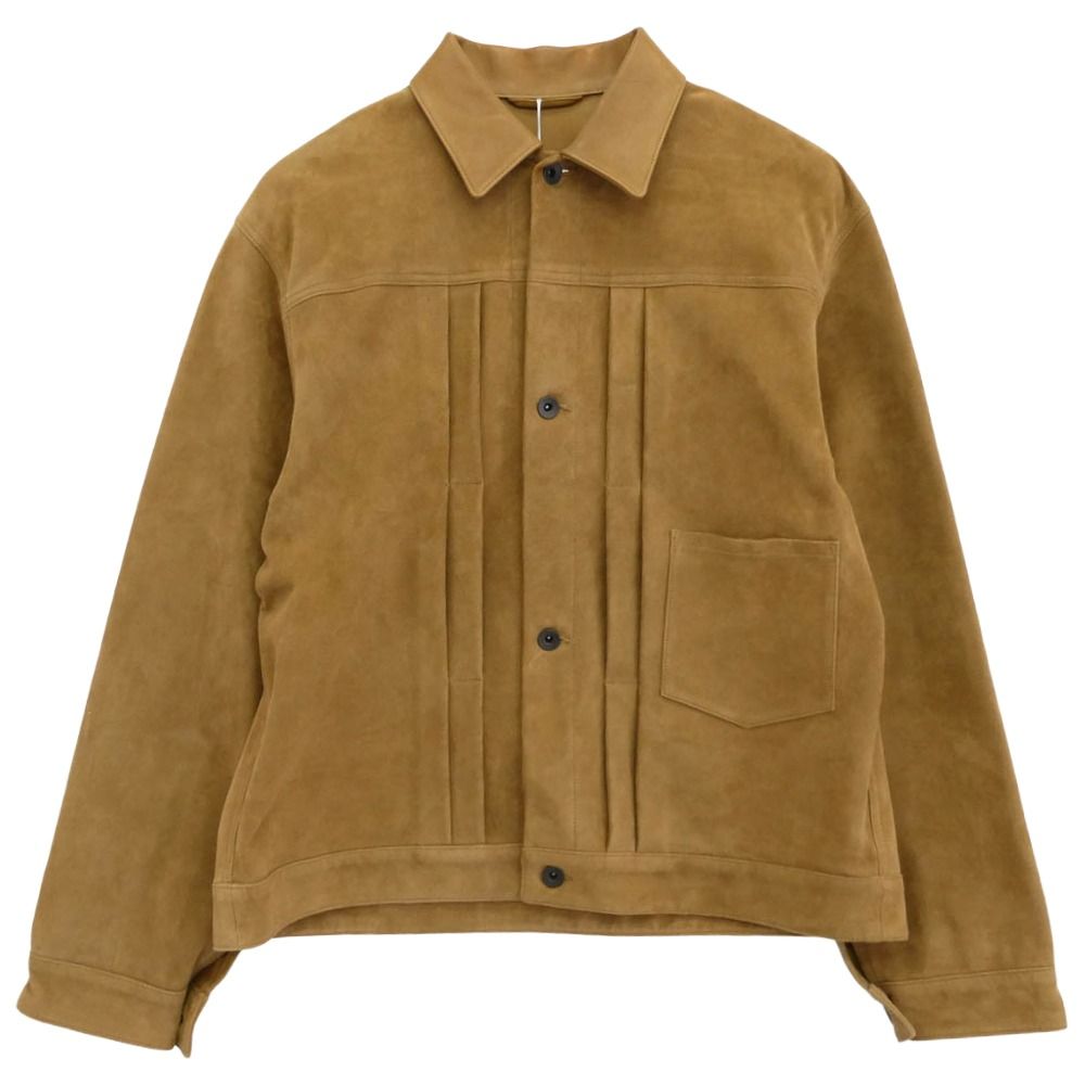 COMOLI コモリ レザージャケット 18SS M01-01003 TYPE-1st シープスキン スエード レザー ジャケット ブラック系【中古】 COMOLI コモリ 18SS M01-01003 TYPE-1st シープスキン スエード レザー