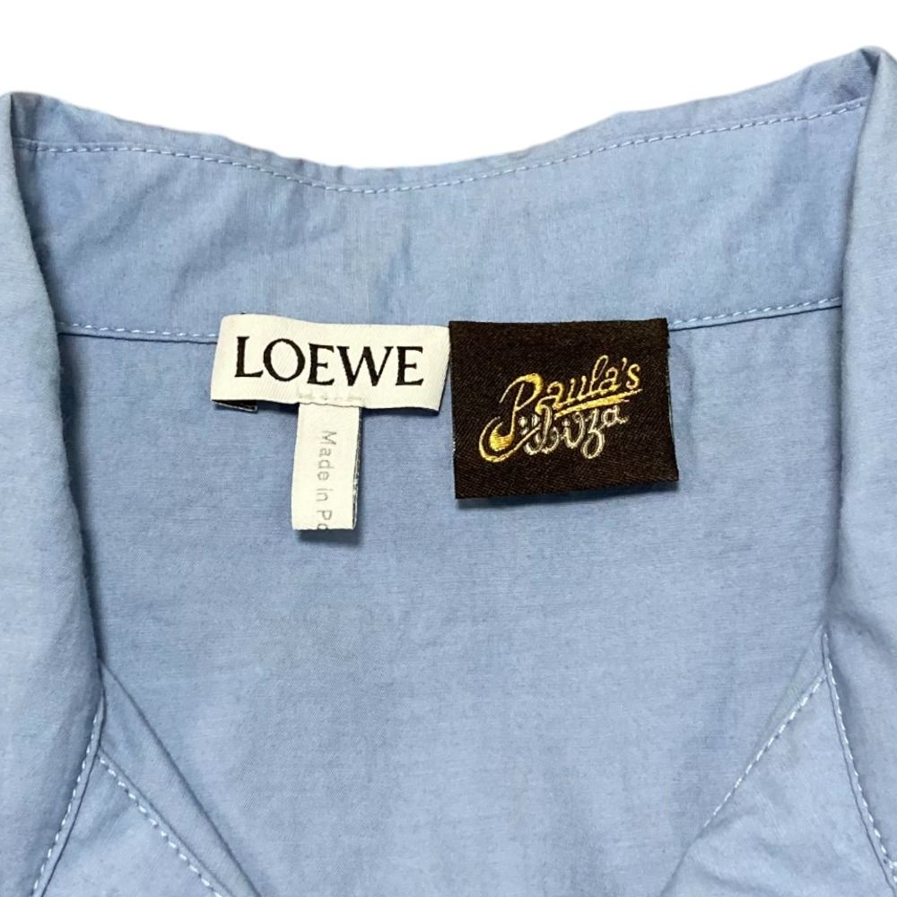 美品 LOEWE ロエベ CROPPED SHIRT ポケットアナグラムロゴ刺繍