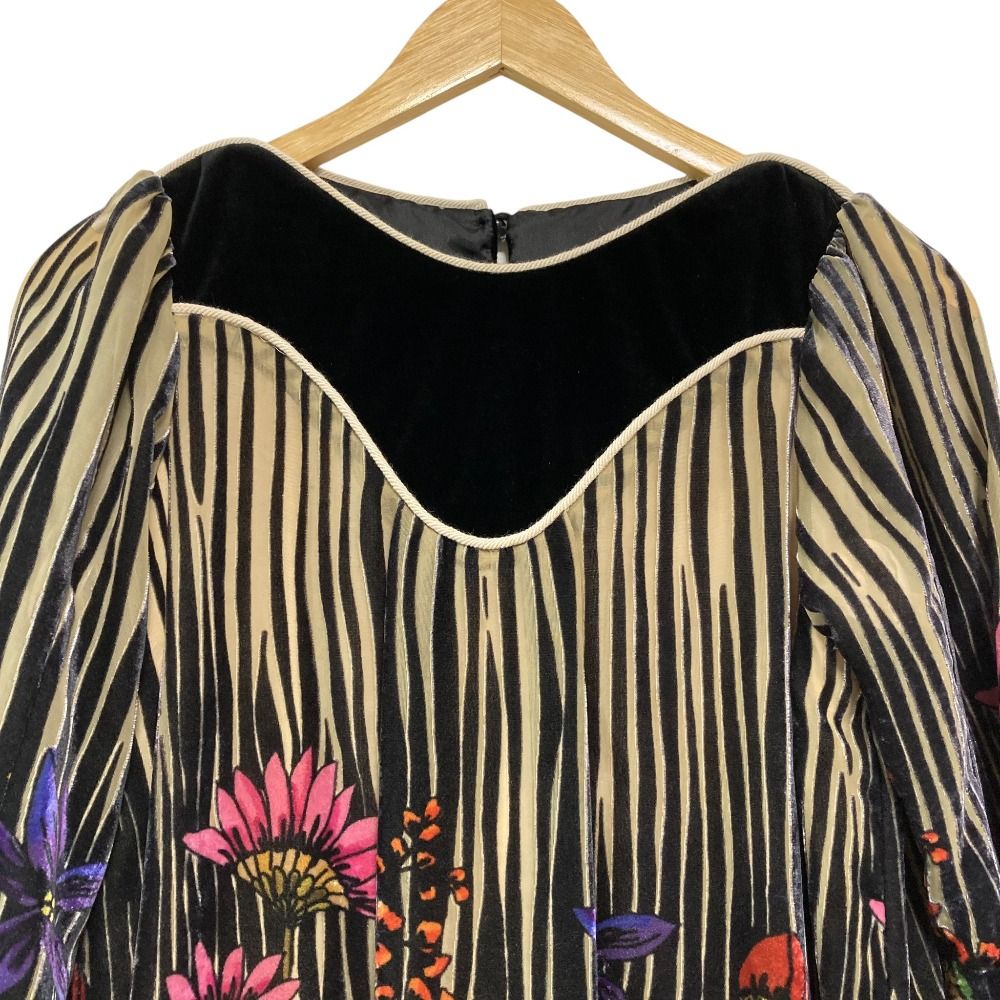 未使用 23AW FUMIE TANAKA フミエタナカ flower flocky one piece