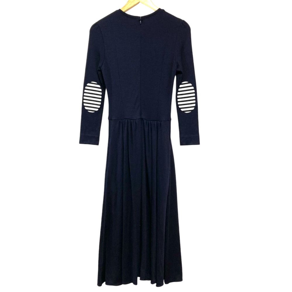ボーダーズアットバルコニー　ウールジャージーワンピース　ネイビー　36 ボーダーズアットバルコニー ウールジャージーマキシワンピース 36