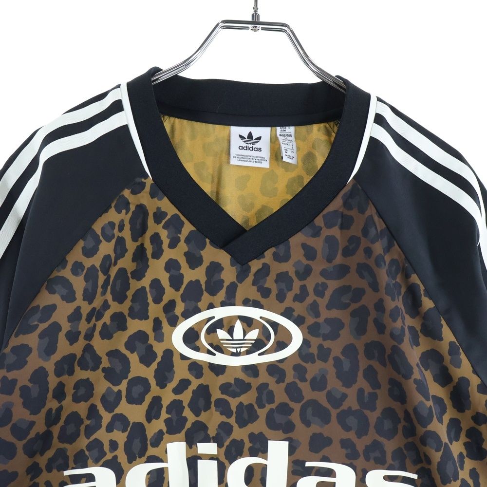 adidas (アディダス) 25SS SATIN JERSEY フロントロゴ レオパード