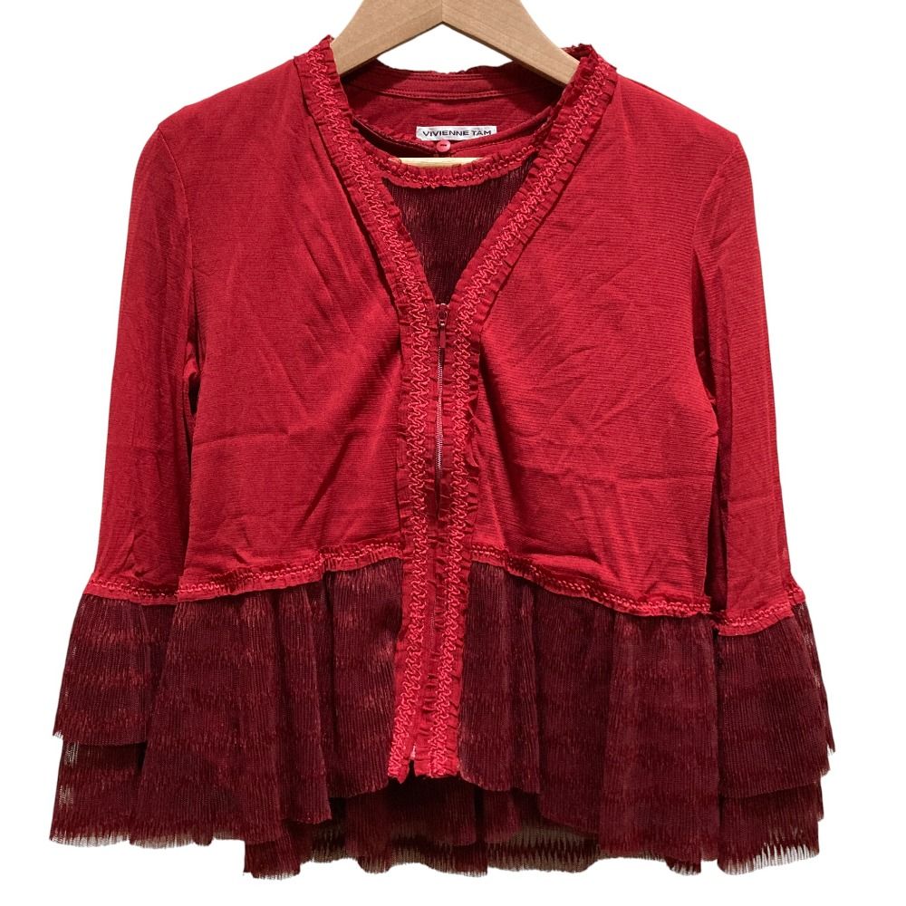 美品 VIVIENNE TAM ヴィヴィアンタム クロップド ジャケット プリーツ  