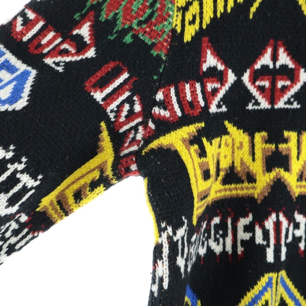 dw18 グッチ GG 総柄 ニット セーター メンズXL GUCCI (グッチ) 18AW Metal Mix Wool Sweater メタルロゴ ジャガード総