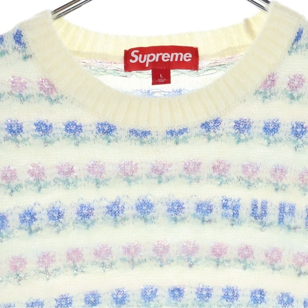 トップス supreme 25aw Flowers llic Sweater SUPREME (シュプリーム) 25AW Flowers Metalic Sweater アイボリー