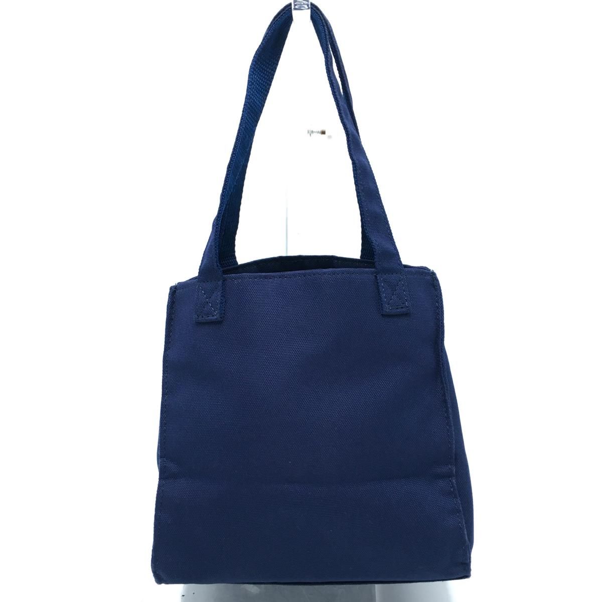 美品】ビバハート カートバッグ ネイビー×黒 内外ポケット 開口部巾着