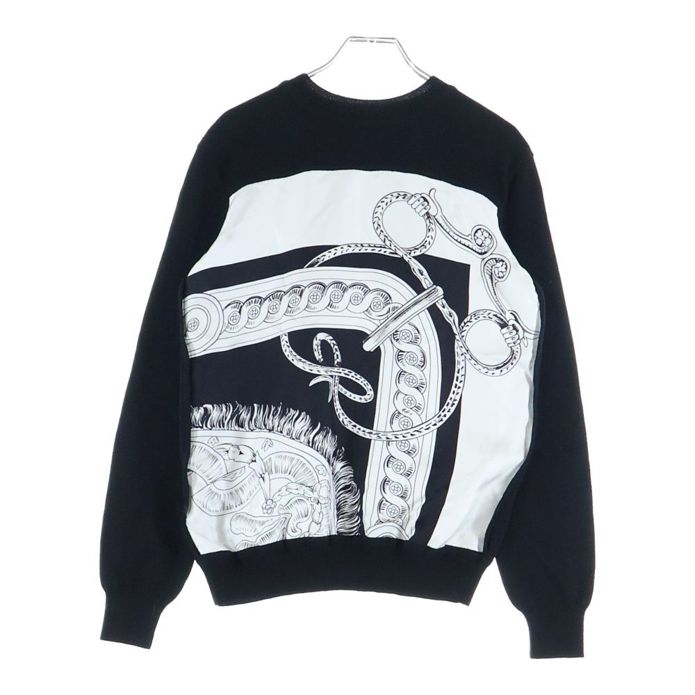 HERMES (エルメス) ツイルレーヌ シルクスカーフ切り替え カシミヤ