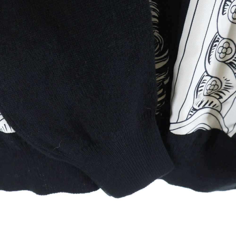 HERMES (エルメス) ツイルレーヌ シルクスカーフ切り替え カシミヤ