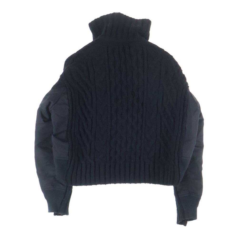 Sacai (サカイ) 23AW NYLON TWILL MIX KNIT BLOUSON ナイロン ツイル