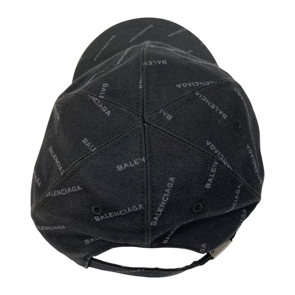 BALENCIAGA 総柄ロゴ キャップ 黒 L59 正規品 鑑定可 BALENCIAGA 総柄ロゴ キャップ 黒 L59 正規品 鑑定可 バレンシアガ