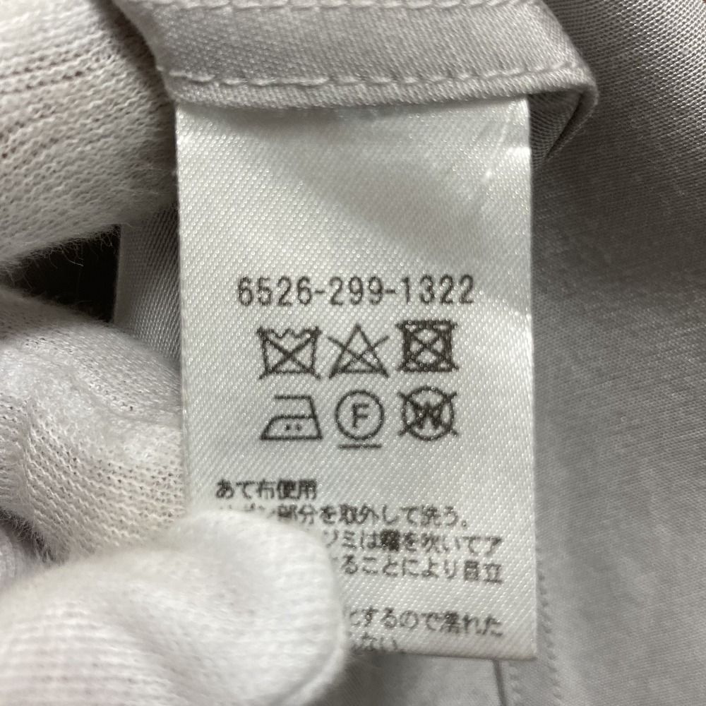 美品 DRAWER ドゥロワー PRE2コットンシルク シャツワンピース 6526  