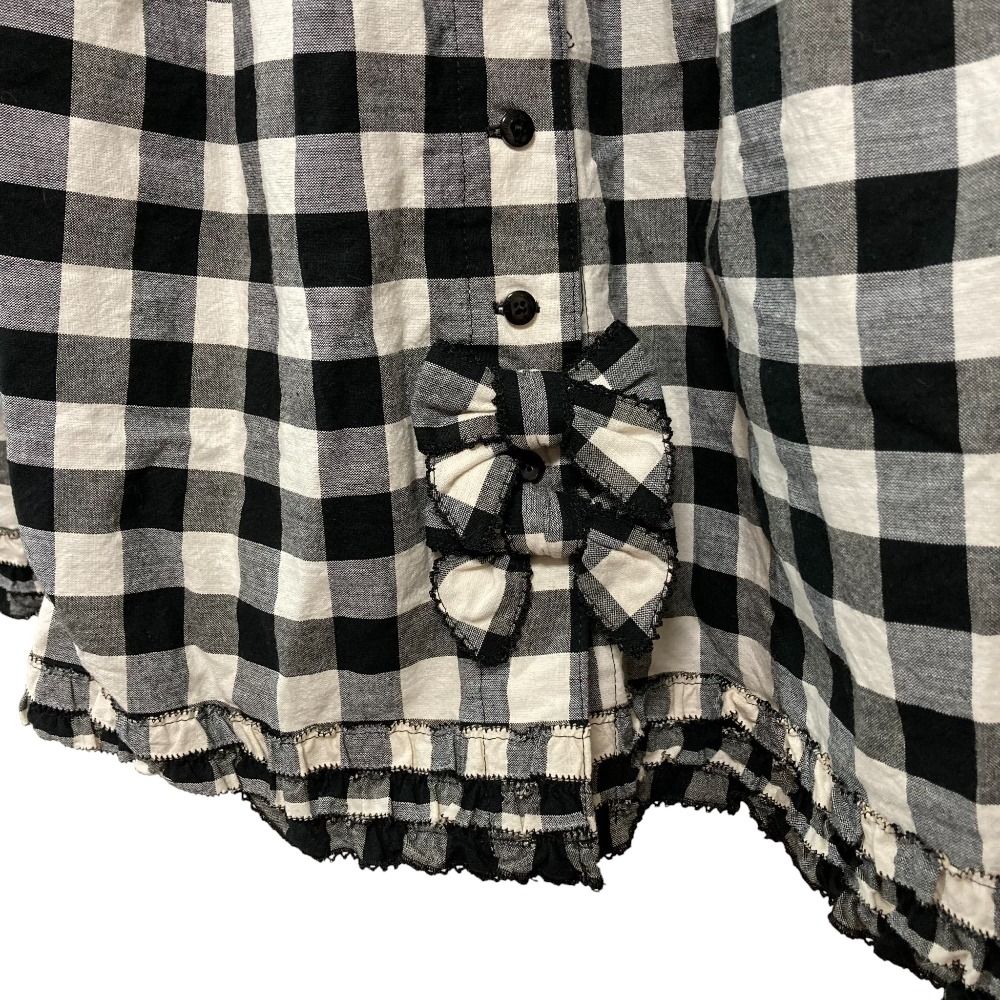 美品 PINK HOUSE ピンクハウス リボン チェック ロングスカート  