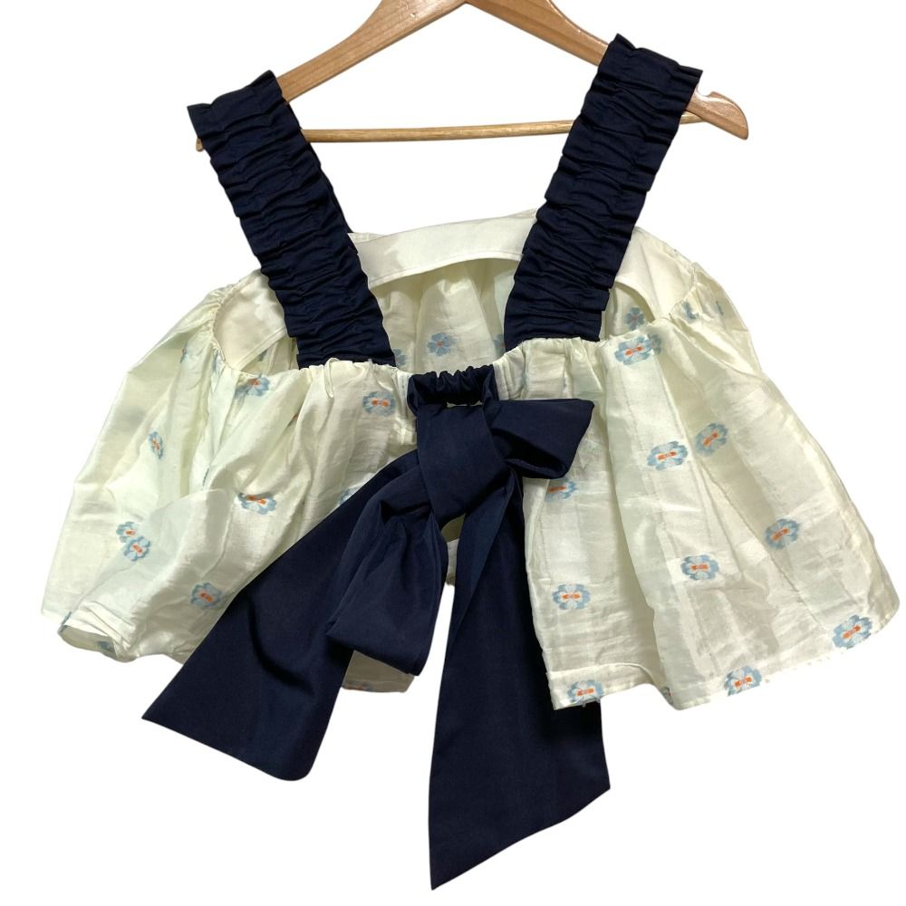 美品 24SS shirocon シロコン ヨリ マーガレットバックリボンキャミ