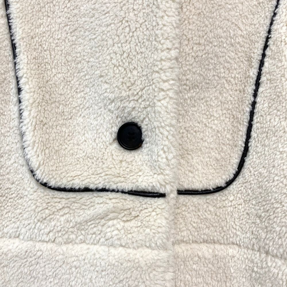 美品 22AW yori ヨリ もこもこロングジレ ボア ノースリーブコート