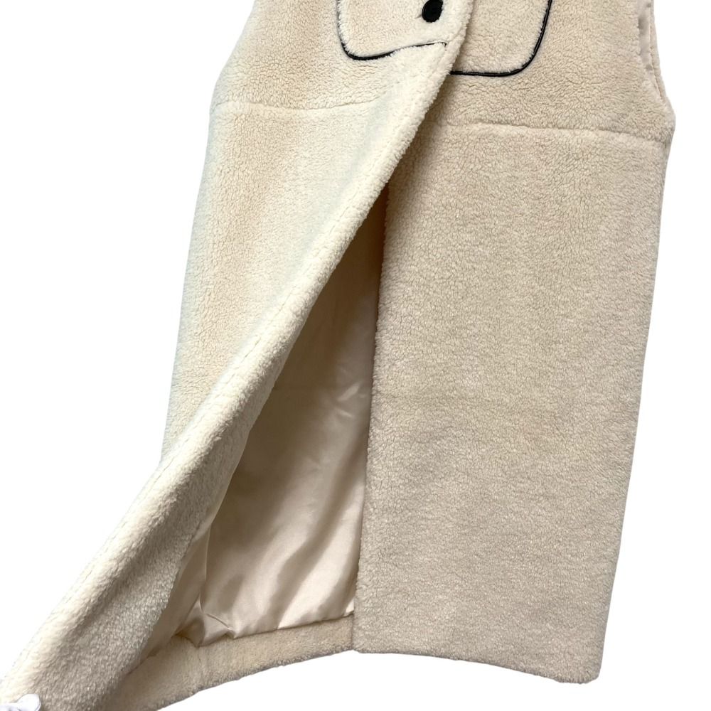 美品 22AW yori ヨリ もこもこロングジレ ボア ノースリーブコート