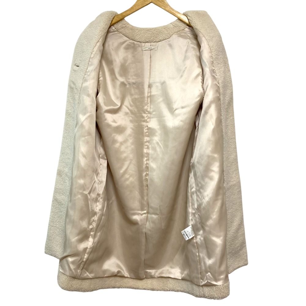 美品 22AW yori ヨリ もこもこロングジレ ボア ノースリーブコート