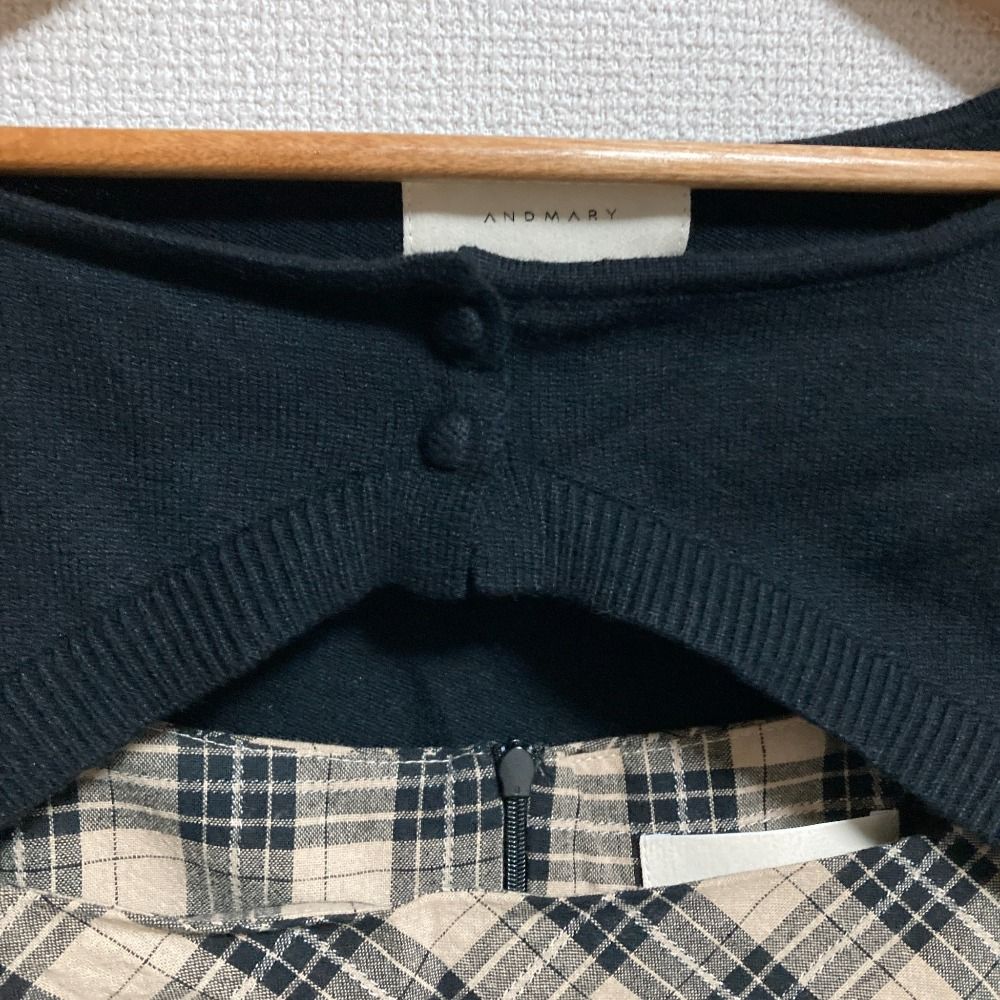 美品 Andmary アンドマリー Aine set mini dress チェック ミニドレス