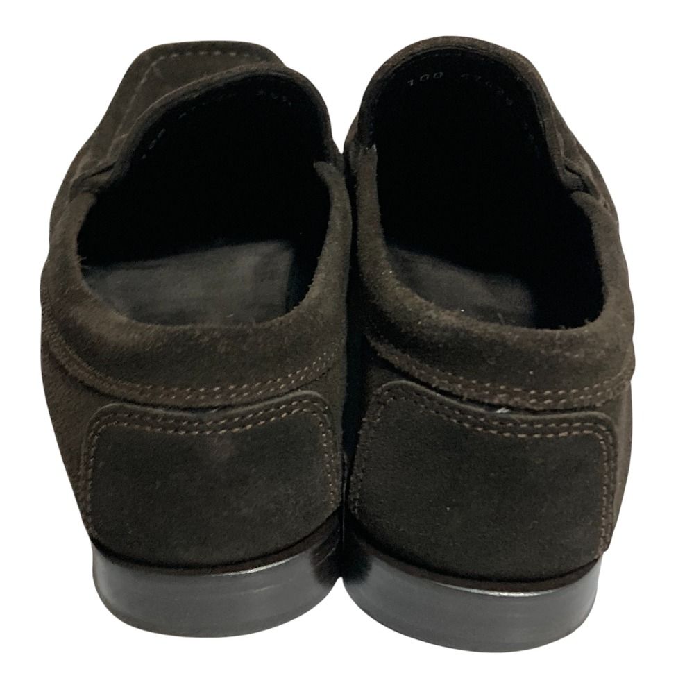 良品 GUCCI グッチ ホースビット スエード スクエアトゥ ローファー