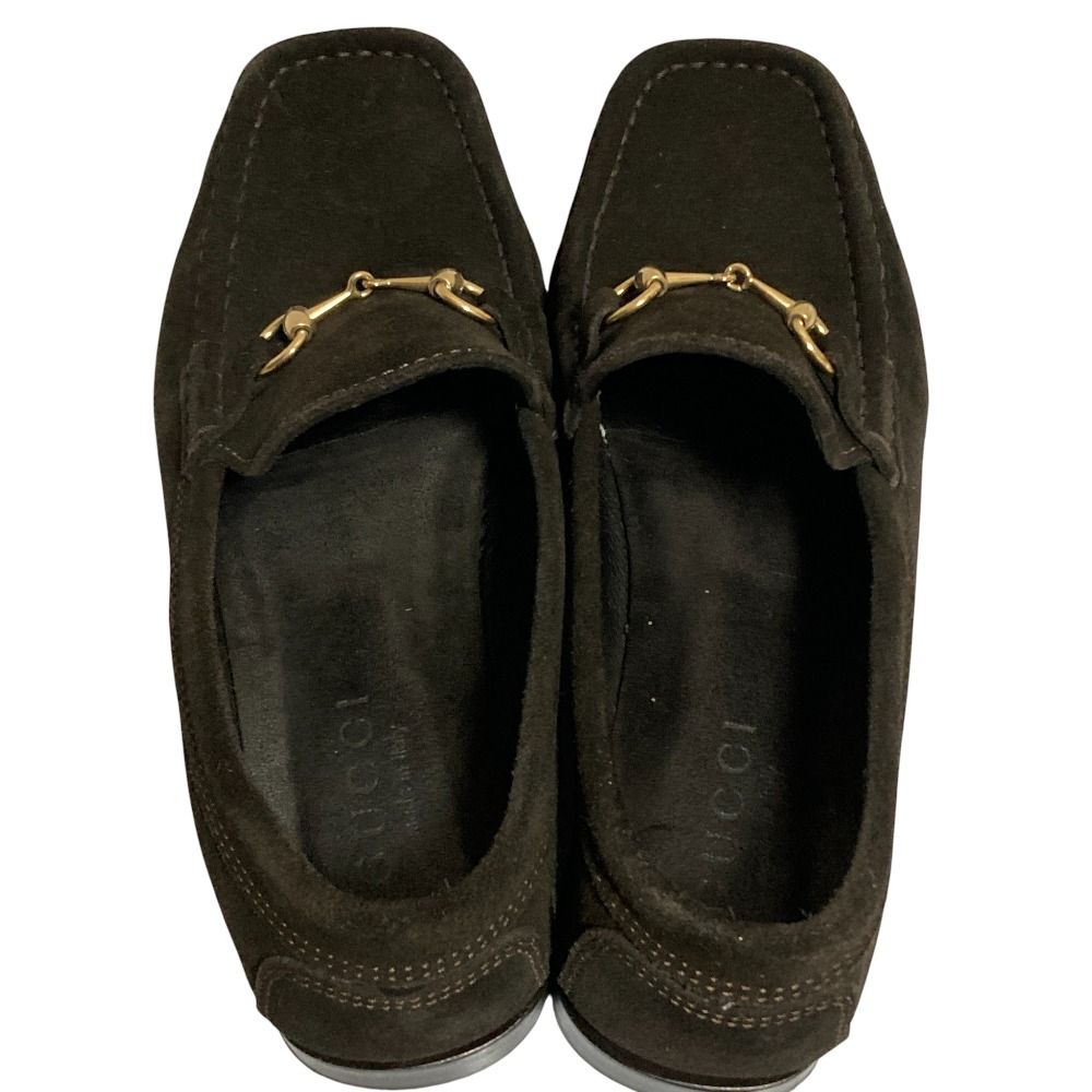 GUCCI グッチ スエード ホースビット ローファー 黒 23.5cm 【公式通販】