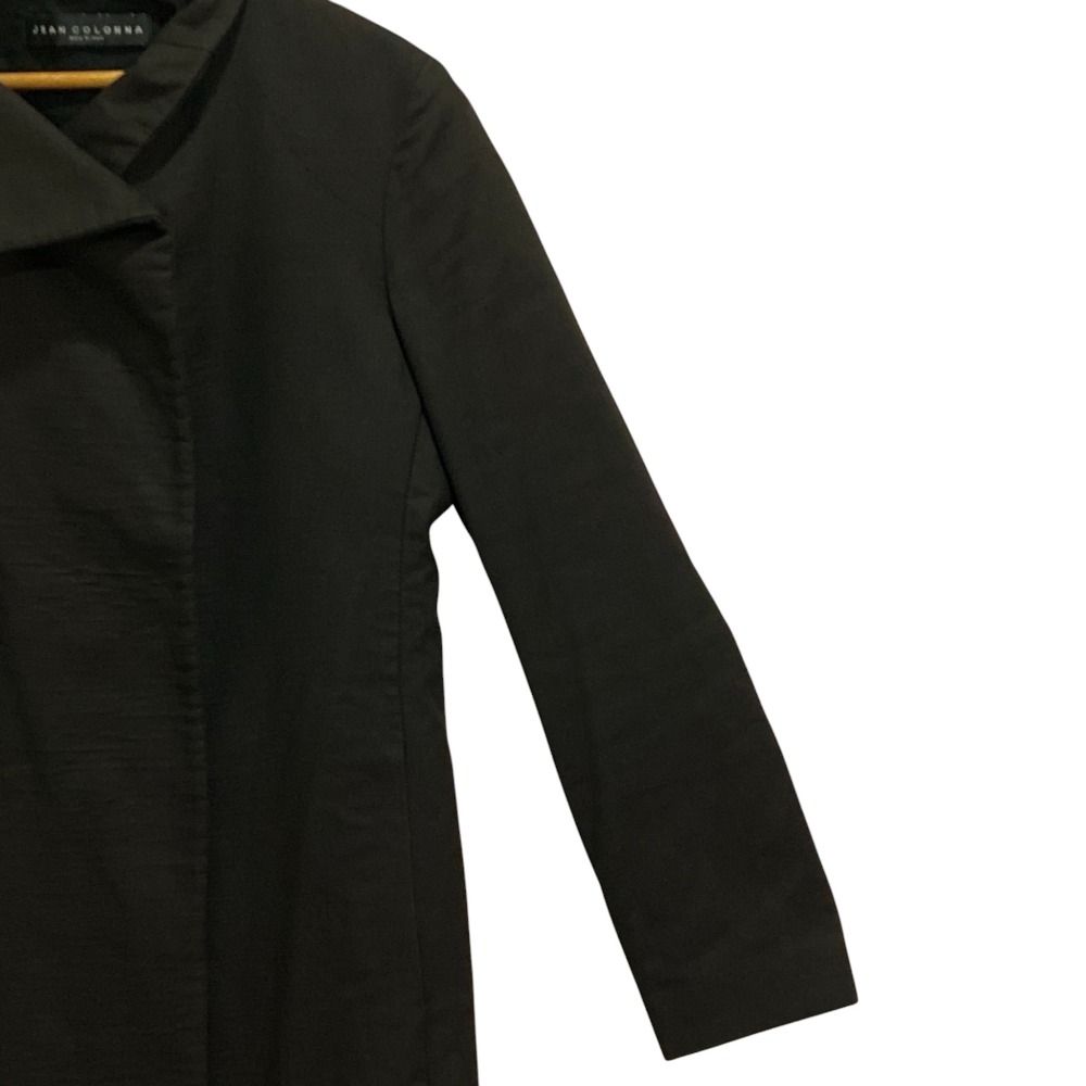 良品 JEAN COLONNA ジャンコロナ コットン ロングコート 38 ブラック 