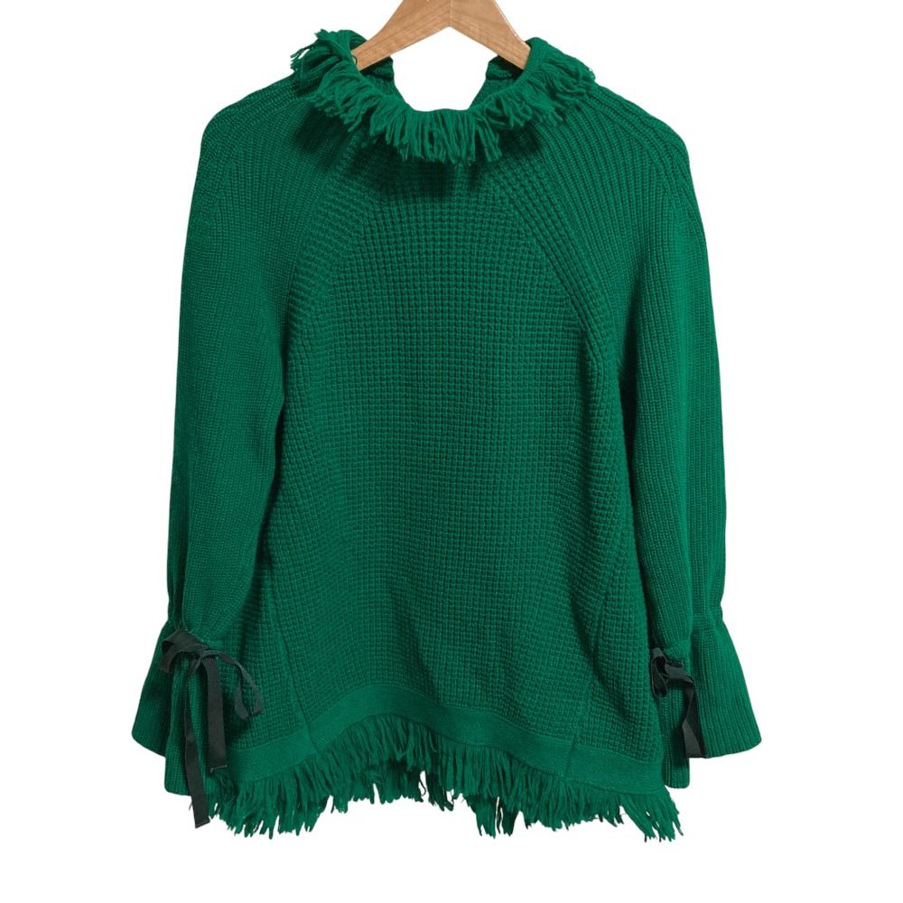 ☆美品☆　17AW sacai フリンジニット 美品 sacai サカイ ハイネック フリンジニット プルオーバー セーター