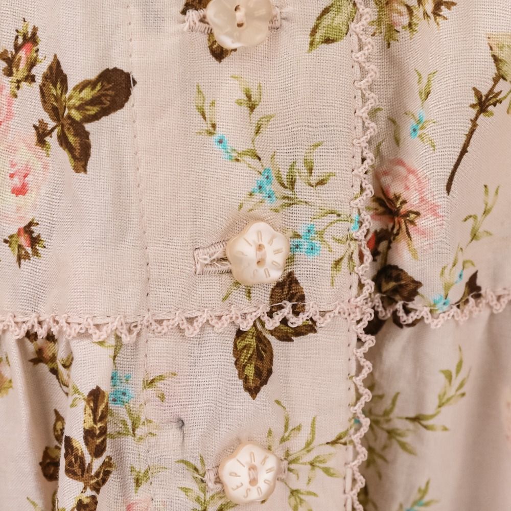 美品 PINK HOUSE ピンクハウス ピコフリル フラワーリボン フレア  