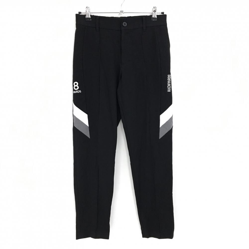 8YARDS ハチヤーズ 裏起毛 蓄熱 ゴルフパンツ レディース 黒 XS ロゴ
