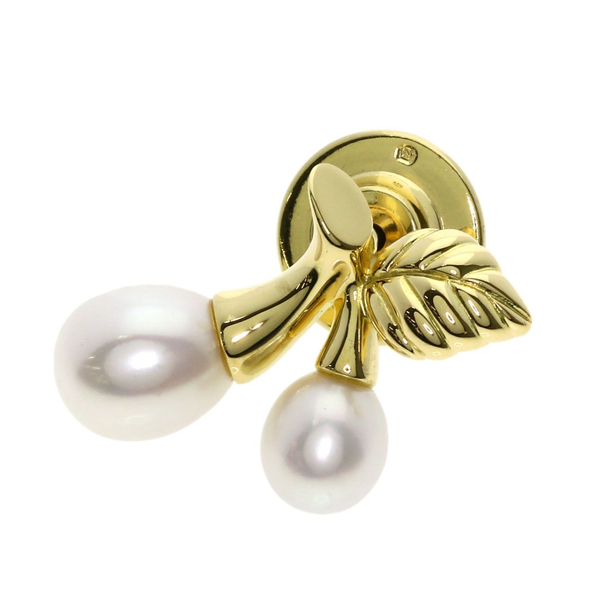 MIKIMOTO ミキモト ピンブローチ パール 真珠 ブローチ K18YG