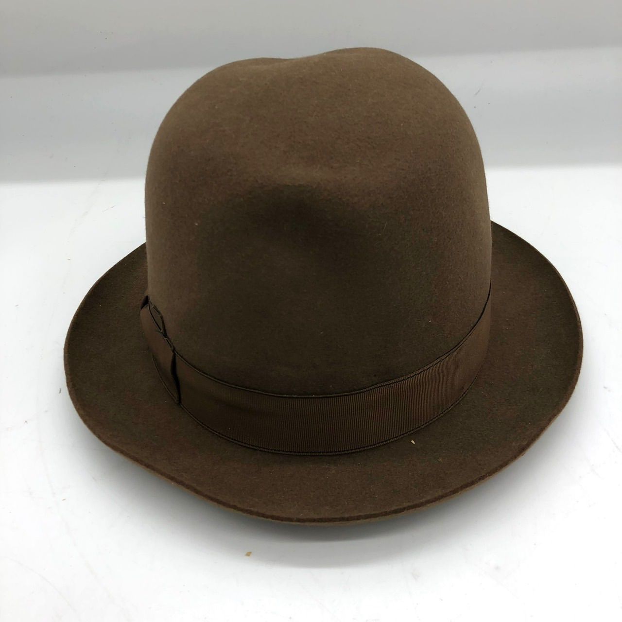 Borsalino フェルトハット 58cm ボルサリーノ イタリア製 茶色 Borsalino ボルサリーノ ハット 兎毛 フェルト 帽子 59 茶 イタリア製