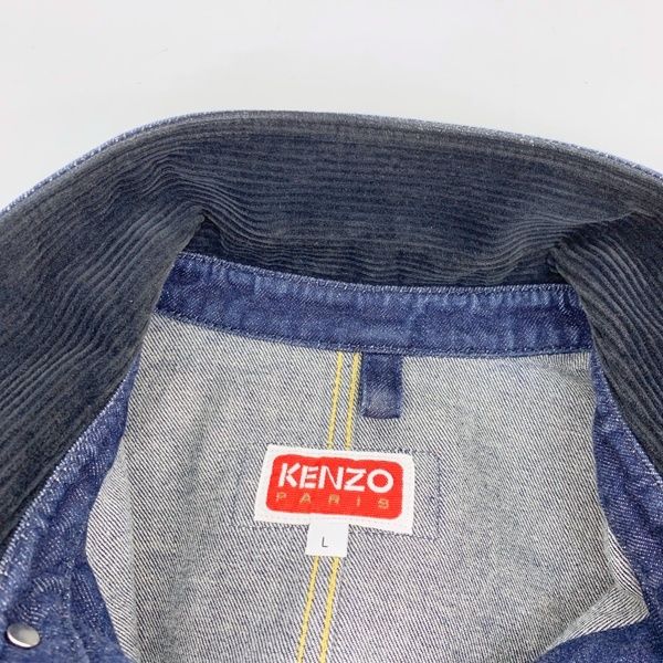 KENZO ケンゾー フラワー 刺繍 ワークウェア デニムジャケット
