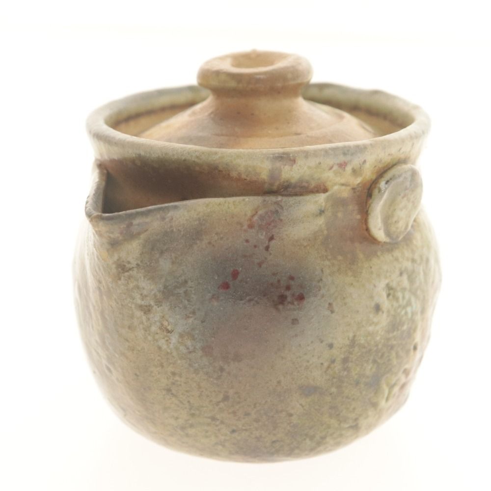 □ 佐久知炎仙 宝瓶 急須 秘色南蛮焼 時代物 煎茶道具 煎茶器 骨董品