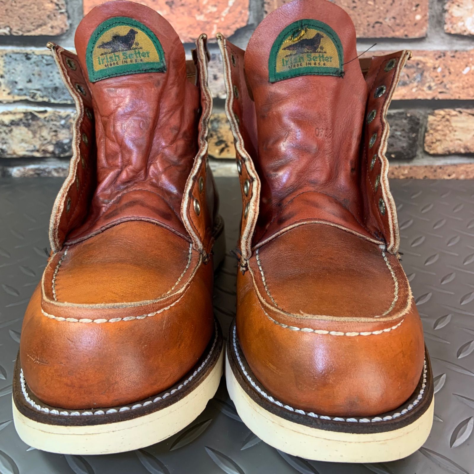 ☆REDWING 875 激レア アイリッシュセッター ダブル半円犬タグ 1994年