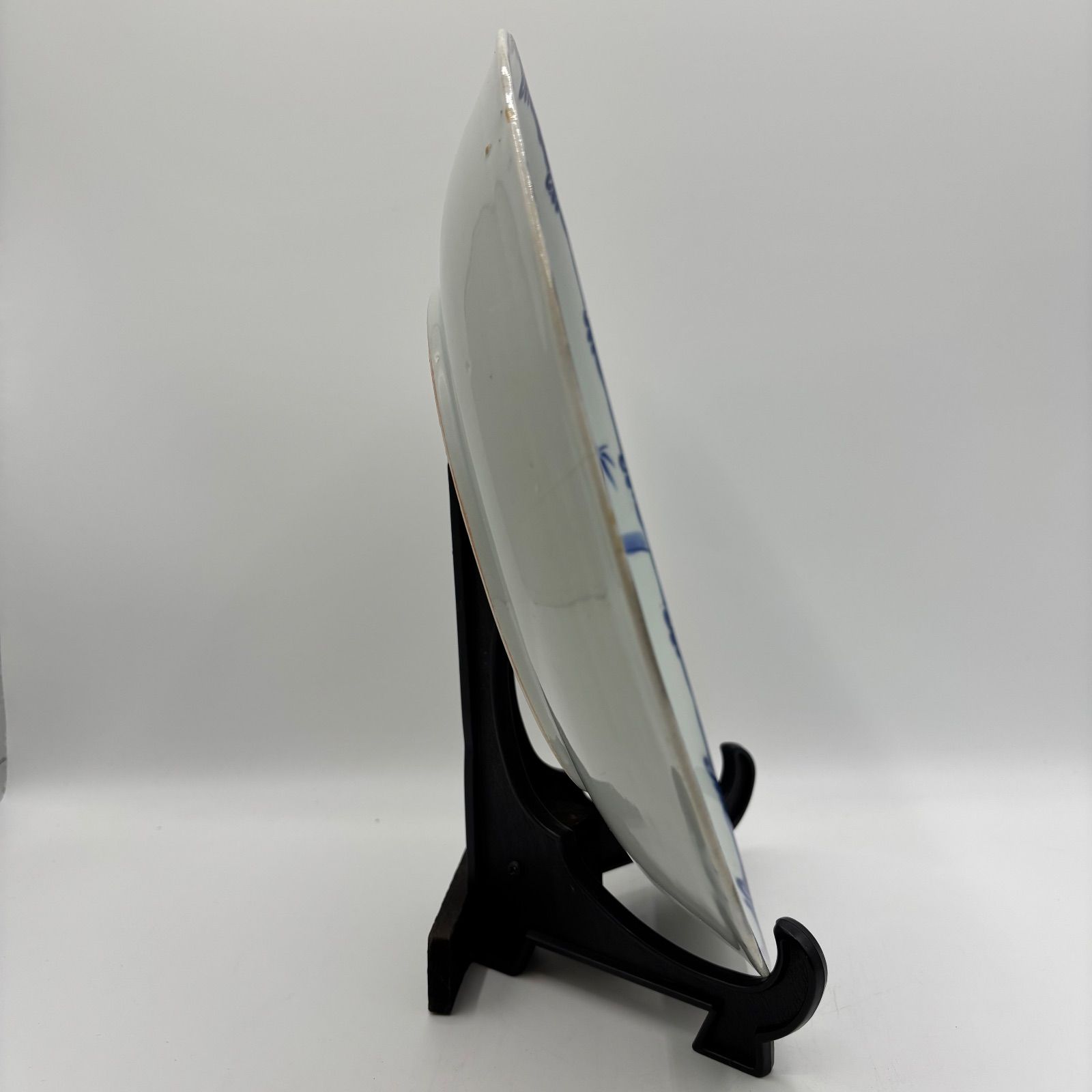 古伊万里 志田焼【虎文 染付 大皿】江戸後期〜明治期 29.5cm (35