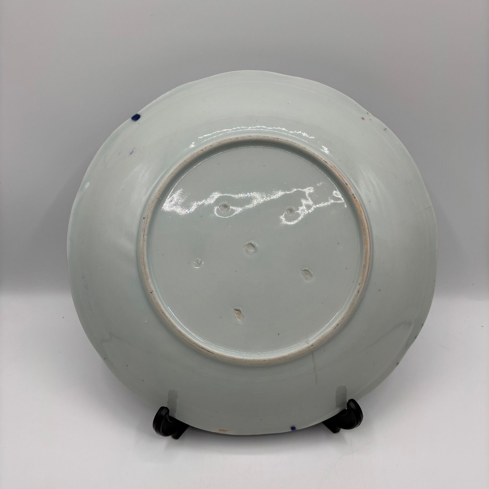 古伊万里 志田焼【虎文 染付 大皿】江戸後期〜明治期 29.5cm (35