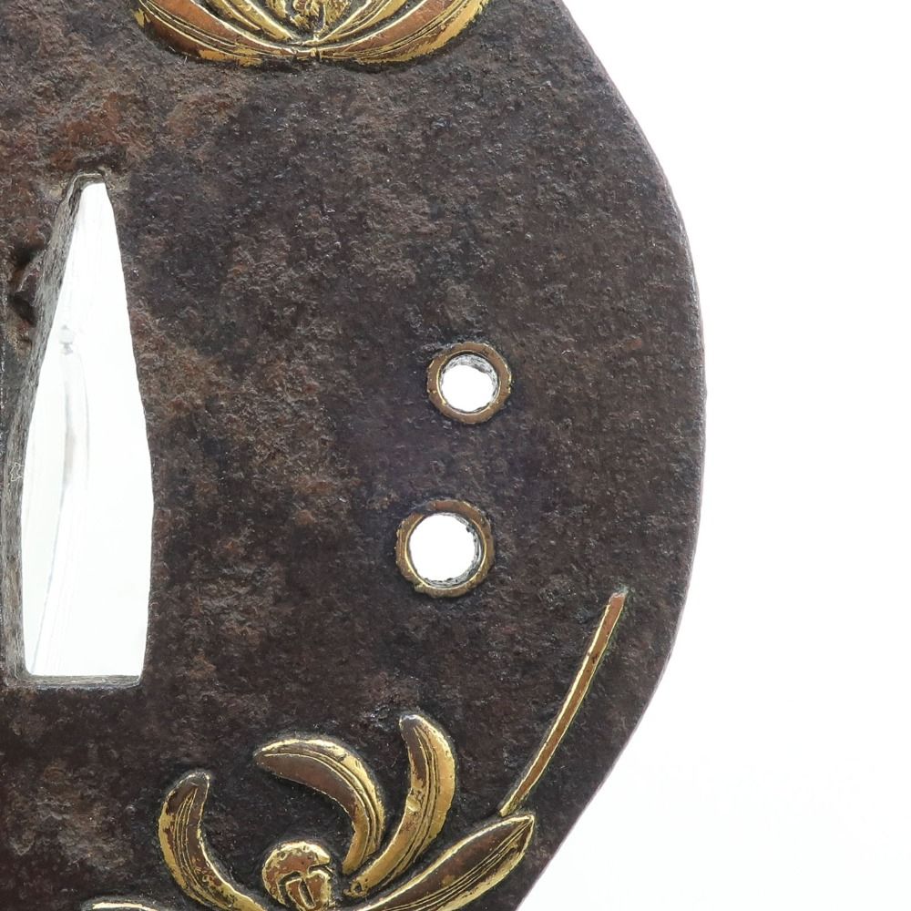 時代刀装具 鉄製 金象嵌 彼岸花文 鍔 鉄製 _ 骨董品 - メルカリ
