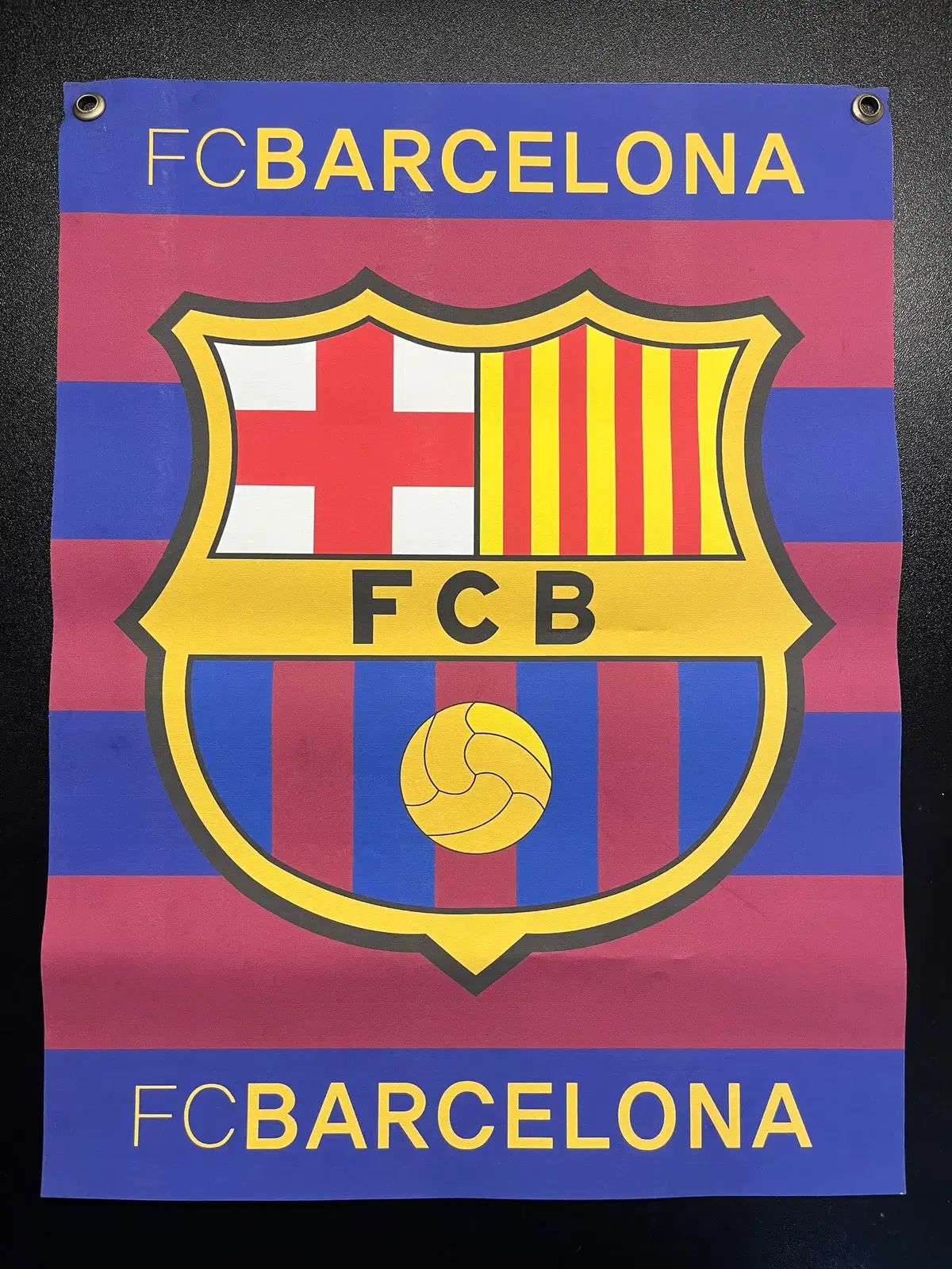 バルセロナ　チームフラッグ バルセロナ ミニ フラッグ サッカーチーム フラッグ 30X40Cm - メルカリ